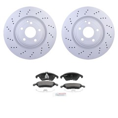 Hella Front Rotors Bosch QuietCast Semi-Met Disc Brake Pads Kit For R172 SLK250