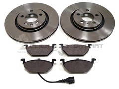 SKODA OCTAVIA 1996-2004 MINTEX FRONT 2 NEW BRAKE DISCS & PADS SET NEW