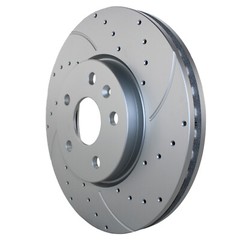 Bison Performance Front Coat Drilled 321mm Brake Disc Rotor for Chevy GMC Buick