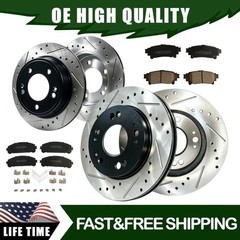 Front Rear Brake Rotors Pads For Toyota Highlander 2015 2016 2017 2018 2019