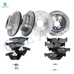 12P F 312mm-R 300mm Drilled Brake Rotors-Brake Pad For 2011-2013 BMW 328I Xdrive
