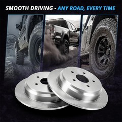 330mm Front & 334mm Rear Disc Rotors Brake Pads for Honda Pilot Acura MDX ZDX