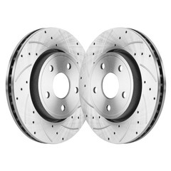 11.89” Front Drilled & Slotted Disc Brake Rotors Set for 07- 17 Jeep Wrangler