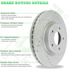 Rear Brake Discs Rotors Ceramic Pads 2003-2005 For Infiniti G35 For Nissan 350Z