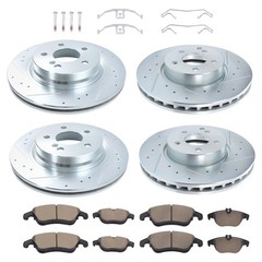 Labwork For Mercedes-Benz C300 Front Rear Drilled Rotor & Ceramic Brake Pad