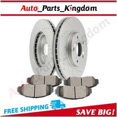 For Honda Accord Acura CL TL TSX 11.81″ 300mm Front Drilled Rotors Brake Pads