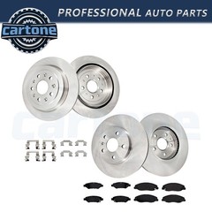 Front Rear Disc Rotor + Ceramic Brake Pad for Cadillac CTS 316mm 315mm 2008-2014