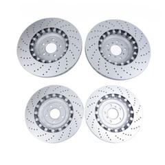 For BMW M5 M6 F06 F10 F12 F13 Front & Rear Vented & Drilled Brake Disc Rotors US