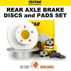 TEXTAR Rear Axle BRAKE DISCS + PADS for FORD MONDEO Turnier 2.0 TDCi 2007-2014