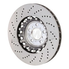 SHW Performance Front Right 400mm Drill Brake Disc Rotor for BMW F10 F12 F13 F06