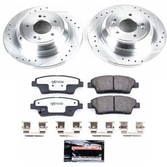K5845-26 Powerstop 4-Wheel Set Brake Disc and Pad Kits Front & Rear for Genesis