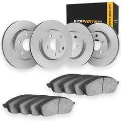 Brake Rotor Set Front and Rear | Brake Hardware Not Included | Plain Rotor Style