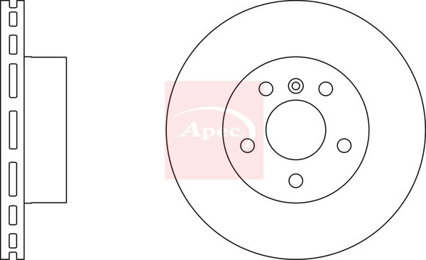 2x Apec Red Rear Brake Discs 265mm Fits Mg 5 10347628