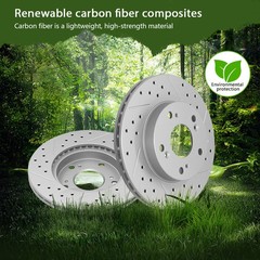 255mm Front Drilled Brake Rotors Kit for Toyota Corolla Prius AWD-E Prime