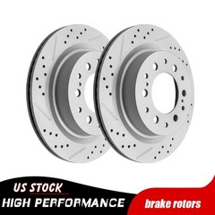335mm Rear Drilled Disc Brake Rotors for 2022 2023 Toyota Tundra Lexus LX600