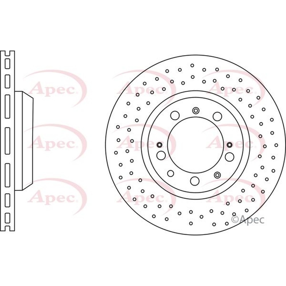 Apec Red Rear Brake Disc DSK3008 – OE High Quality Precision Engineered Part