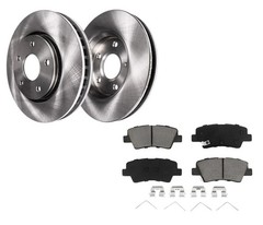 Front Disc Brake Rotors + Ceramic Pads for Hyundai Elantra 2017-2020