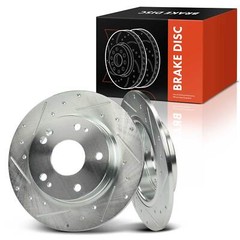 2Pcs 260mm Rear Solid Drilled Brake Rotors for Honda Insight 2019-2022 Civic