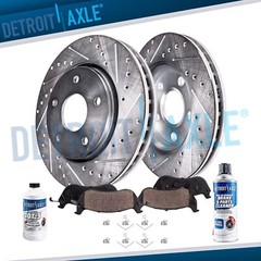 Front Brake Rotors + Ceramic Pads For Toyota Lexus NX200t NX300h Brakes Drilled