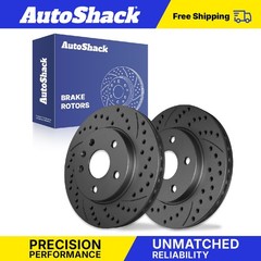 Front Drilled Slotted Brake Rotors Pair for Chevrolet, Malibu 2013-2015