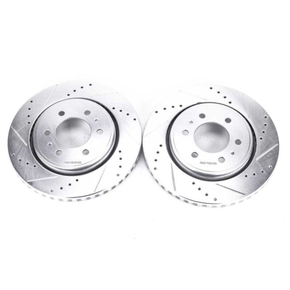 Front Evolution Drilled&Slotted Rotors Pair for 07-19 Ford Expedition AR85108XPR