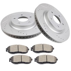 296mm Front Drilled Brake Rotors Ceramic Brake Pads 2007-2013 For Nissan Altima