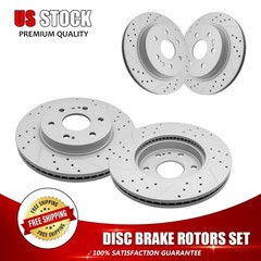 Front & Rear Drilled Brake Rotors For GMC Sierra 1500 Sierra 1500 Limited Yukon