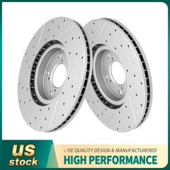 For Honda Pilot 2009 2010-2015 Acura MDX RLX ZDX Front Drilled Disc Brake Rotors