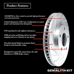 11.89 inch Front Disc Rotor Brake Pad for Town & Country Grand Caravan Journey